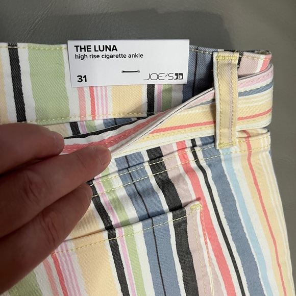 NWT - Joe’s Women’s The Luna High Rise Cigarette Ankle Striped Jeans - Size 31 - Picture 10 of 12